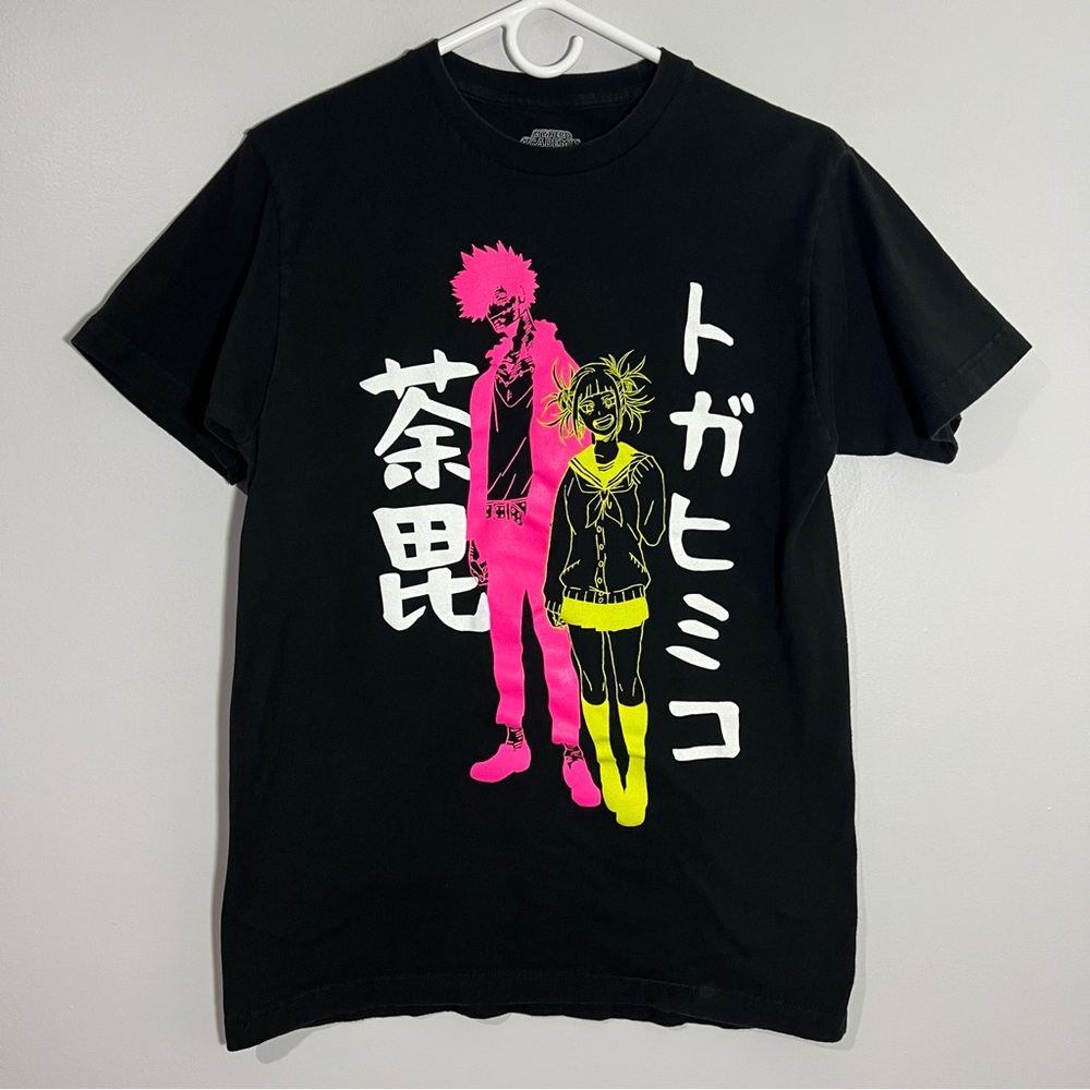 My Hero Academia Dabi Toga Anime Black Pink Short Sleeve T-Shirt Mens Medium